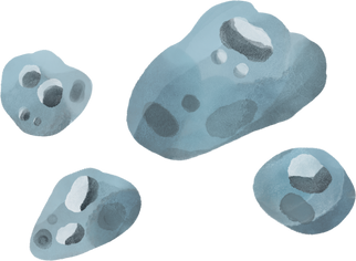 Watercolor Outer Space Birthday Rocks
