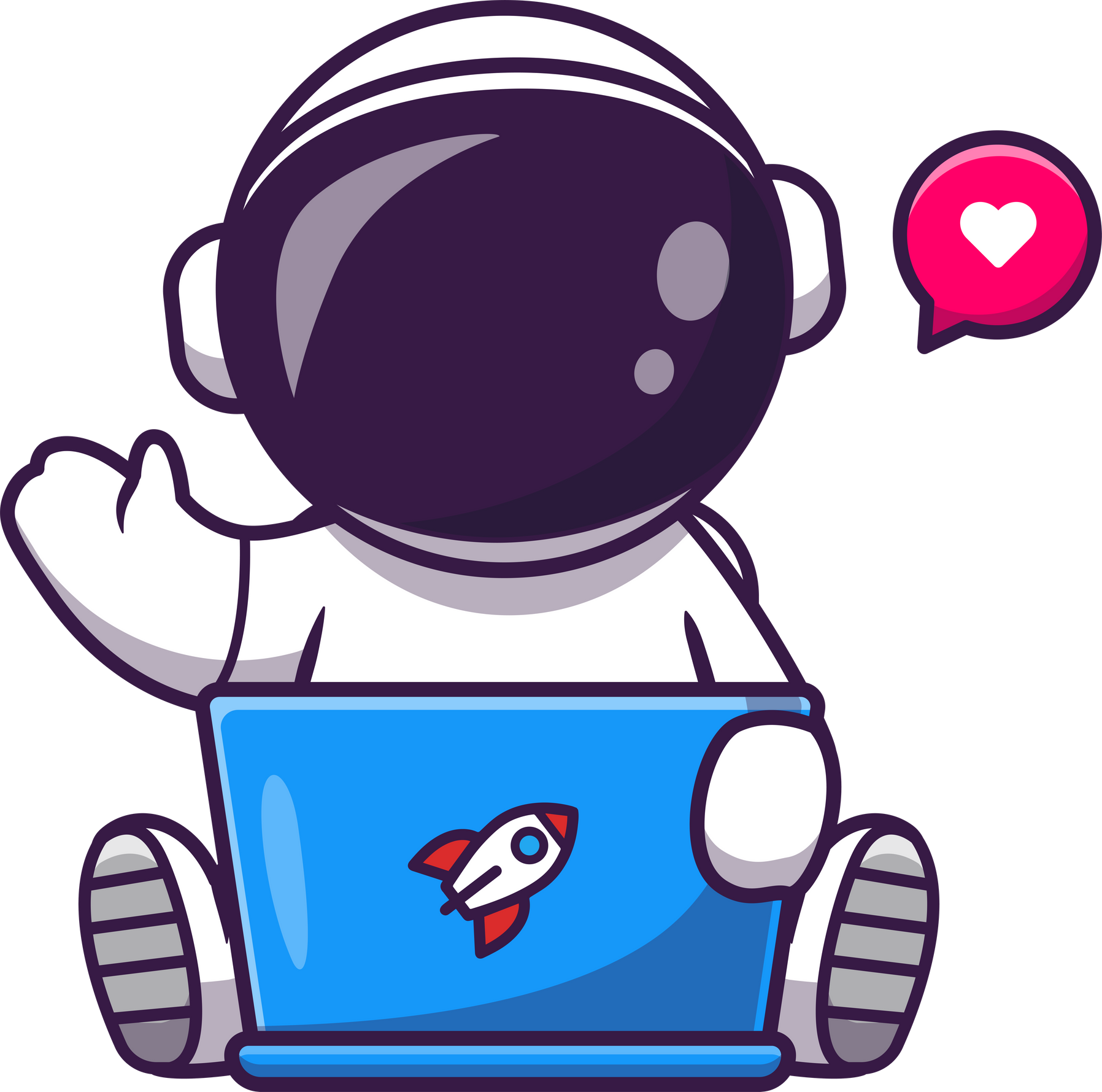Astronaut with Laptop