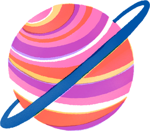 Risograph Outer Space Birthday Saturn